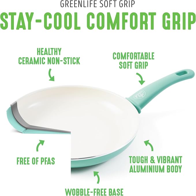 DAGDEAL: GreenLife Pannenset Soft Grip (2-delig) – OP = OP!